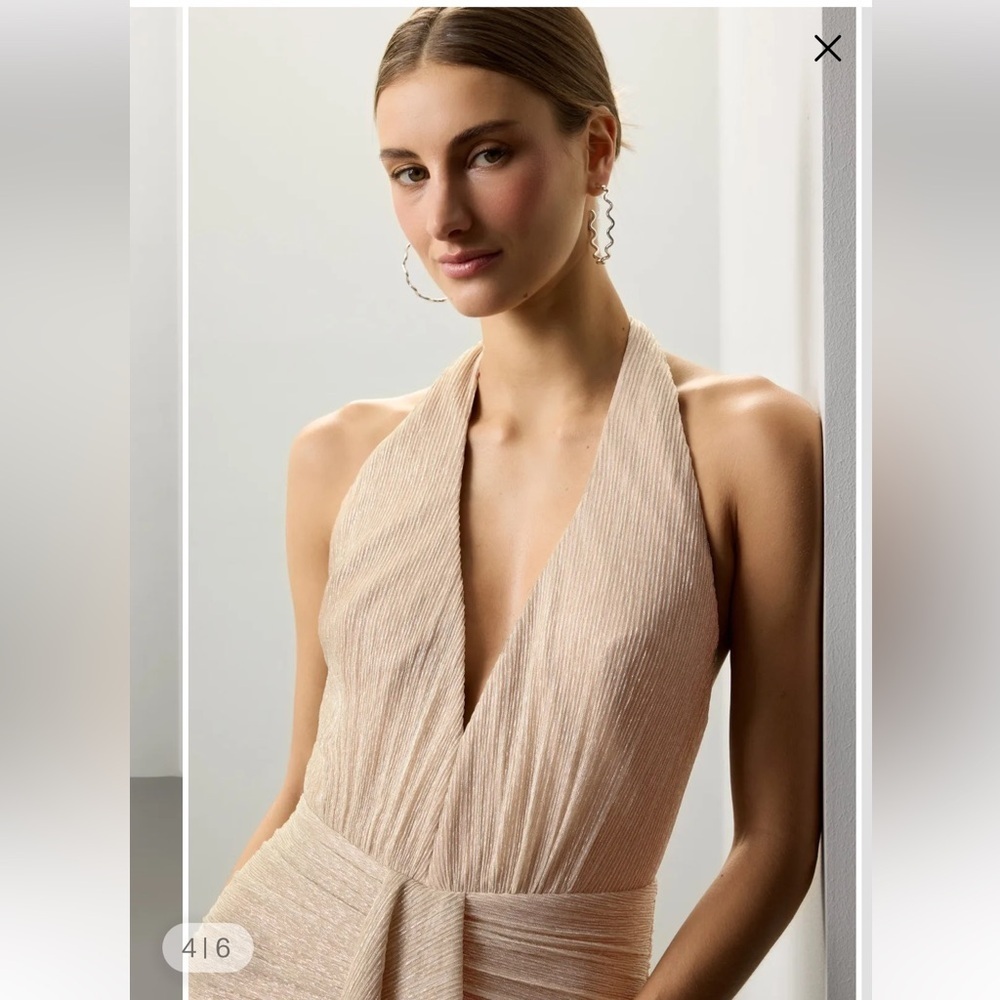 PatBO Lurex Draped Maxi Dress - Picture 5 of 12